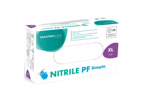 Rękawice nitrylowe niebieskie Master Glove XL