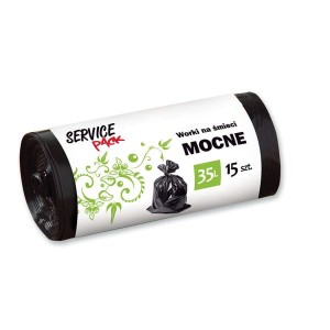 Worki na śmieci Stella Service Pack MOCNE LD 35l 15 szt czarne