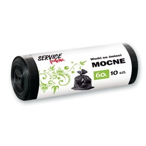 Worki na śmieci Stella Service Pack MOCNE LDPE 60l 10szt czarne