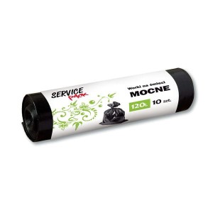Worki na śmieci Stella Service Pack  MOCNE LDPE 120l 10szt czarne