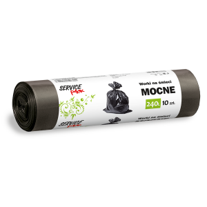 Worki na śmieci Stella Service Pack MOCNE LDPE 240l 10szt czarne