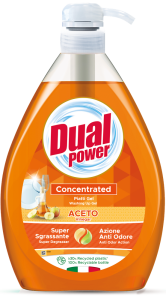 DUAL POWER płyn do naczyń pompka 1l Aceto ocet jabłkowy 