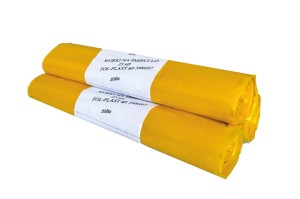 Worki na odpady LDPE 35l żółte 25szt.