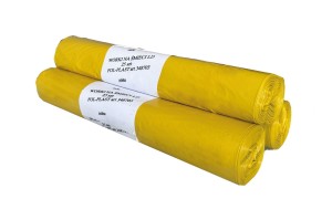 Worki na odpady LDPE 60l żółte 25szt.