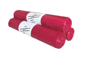 Worki na odpady LDPE 120l czerwone 25szt