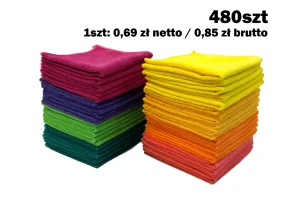 Ścierka z mikrofibry  30x30 220g 1 karton 480szt