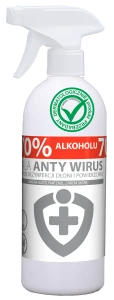 AntyWirus dezynfekcja rąk i powierzchni BEZZAPACHOWY  500ml