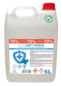 AntyWirus dezynfekcja rąk i powierzchni PEPPERMINT Mięta pieprzowa 5L