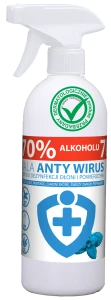 AntyWirus dezynfekcja rąk i powierzchni PEPPERMINT Mięta pieprzowa 500ml