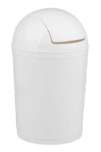 Kosz na śmieci 5l z pokrywą biały