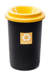 Kosz na śmieci 50l EKO BIN żółty plastik metal