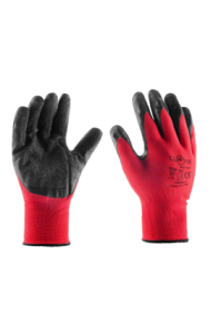 Rękawice dziane pokryte lateksem rozmiar 8 M czerwone