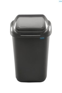 Kosz na śmieci 15L z pokrywą (grafit)