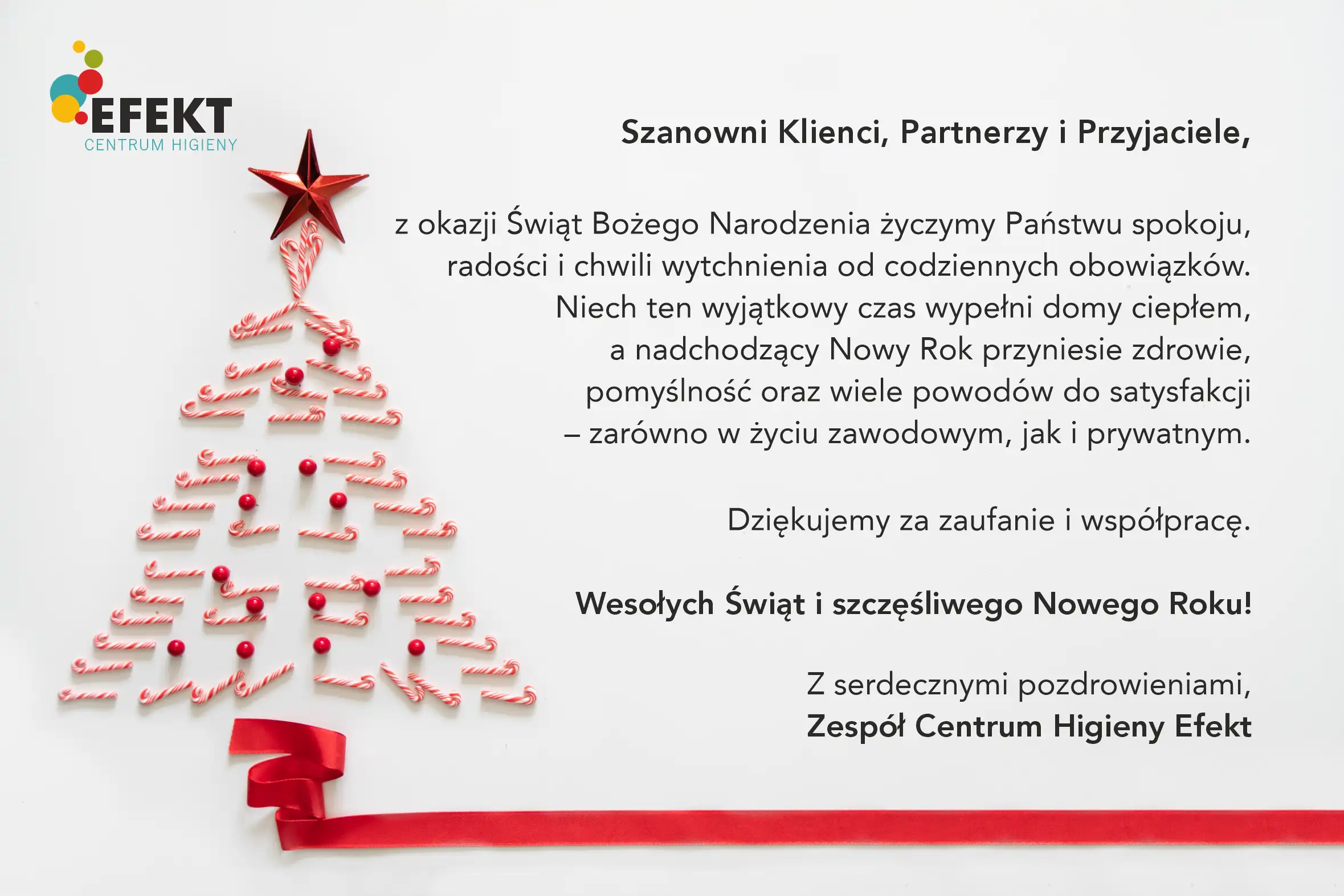 Wesołych Świąt od Centrum Higieny EFEKT